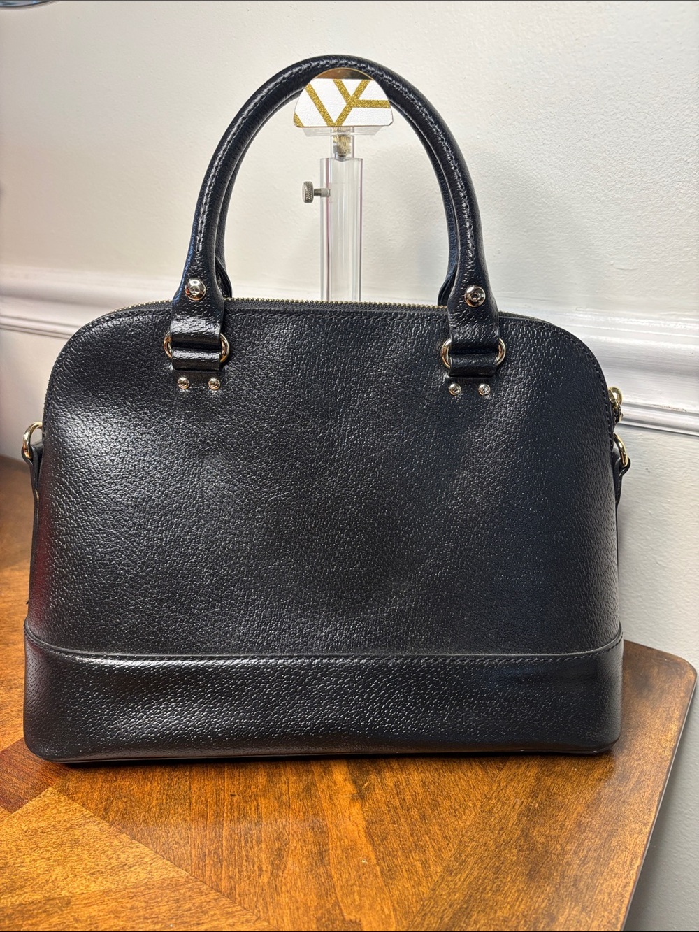Kate Spade Wellesley Small Rachelle Black Pebbled Leather Satchel - Picture 3 of 16